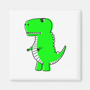 Imã Desenho do Dinossauro Verde