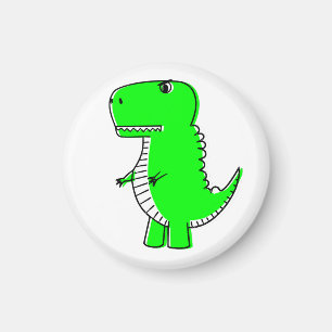 Imã Desenho do Dinossauro Verde