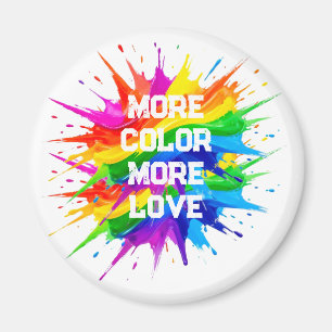 Imã Desenho do Mês do Orgulho com Explosão de Cores do