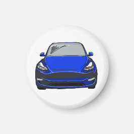 Imã Desenho do veículo elétrico azul SUV