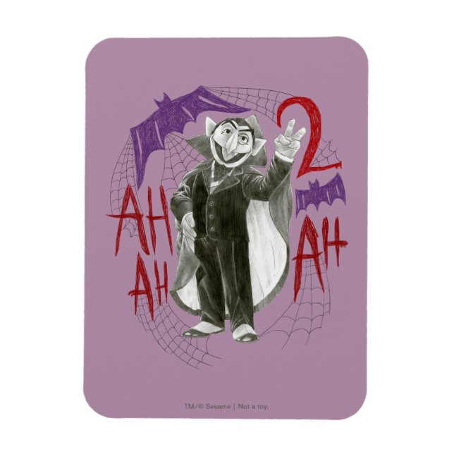 Ímã Desenho em preto e branco do Conde von Count (Vertical)