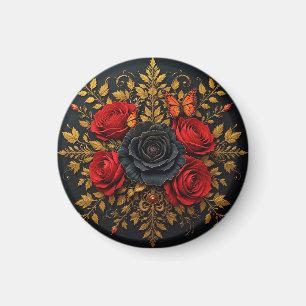 Imã Desenho Floral Elegante