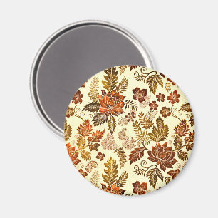 Imã Desenho Floral Heritage Cobre Dourado Quente