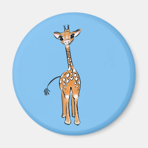 Imã Desenho girafa bonito, animais safari
