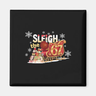 Imã Desenho gráfico de trenó de Natal Engraçado 67