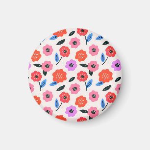 Imã Desenho Han de padrão de flores