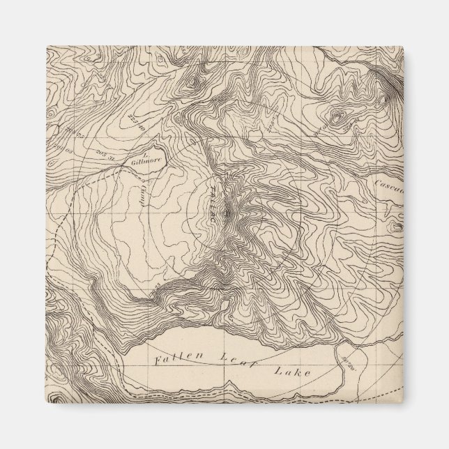 Imã Desenho horizontal do Pico de Tallac, Cal (Frente)