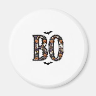 Imã Desenho Vetorial de Boo Doodle de Halloween Vintag