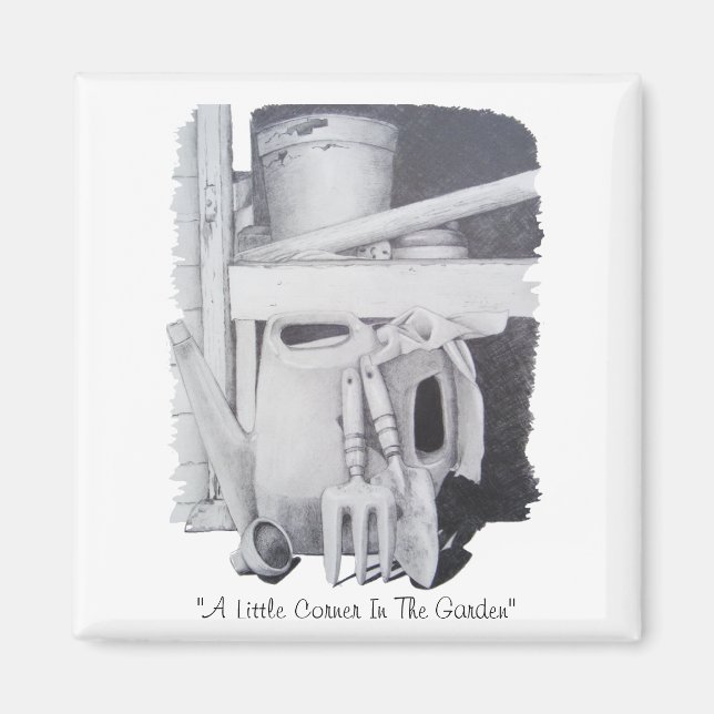 Imã desenho vitalício de ferramentas de jardim para ja (Frente)