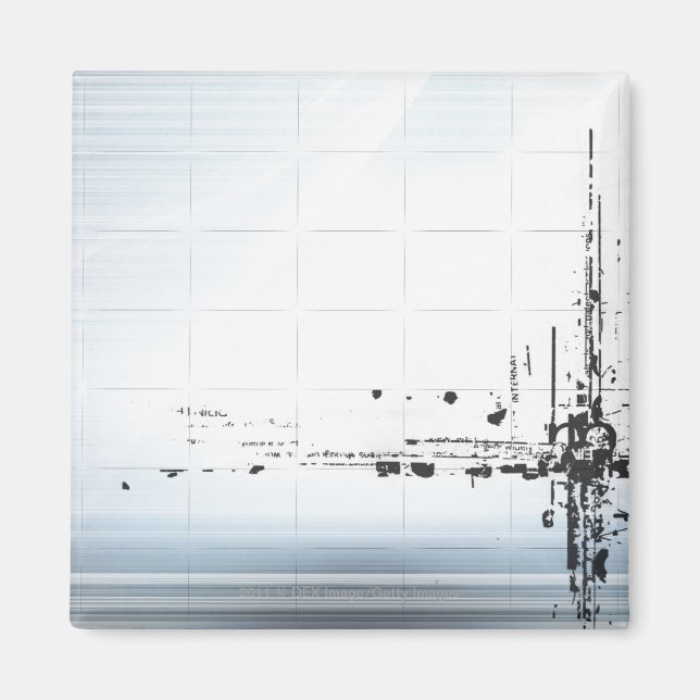 Imã Desenhos abstratos na grade (Frente)