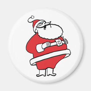 Imã Desenhos animados bonitos Papai Noel alegre que ri