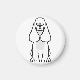 Imã Desenhos animados do cão de cocker spaniel do