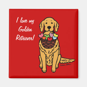 Imã Desenhos animados do golden retriever