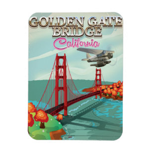 Ímã Desenhos animados do viagem de golden gate bridge