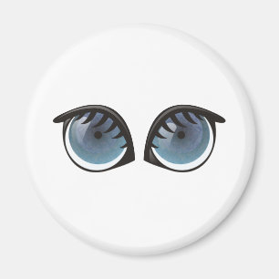 Imã Desenhos animados dos olhos azuis