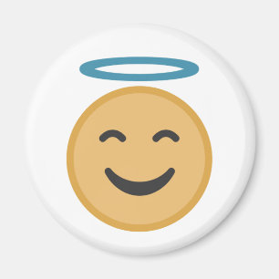 Imã Desenhos animados engraçados de Emoji do anjo