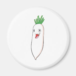 Imã Desenhos animados felizes do vegetal do rabanete
