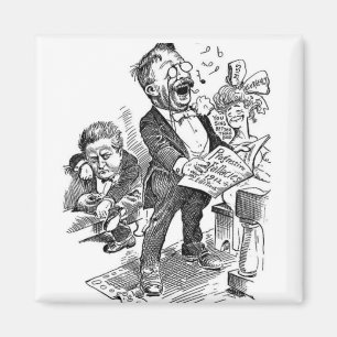 Imã Desenhos animados políticos de Theodore Roosevelt