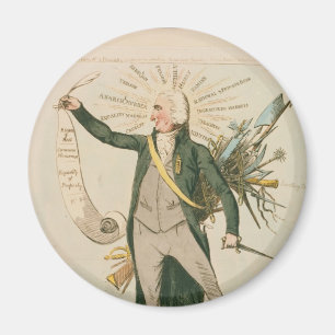 Imã Desenhos animados políticos de Thomas Paine