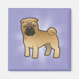 Imã Desenhos animados Shar Pei