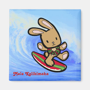 Imã Desenhos animados surfando havaianos do feriado do