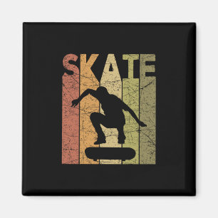 Imã Desenhos Retro de Skate para Amantes de Skate Uni-