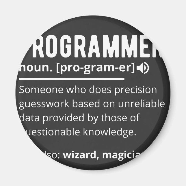 Imã Desenvolvedor de código do programador engraçado s (Frente)