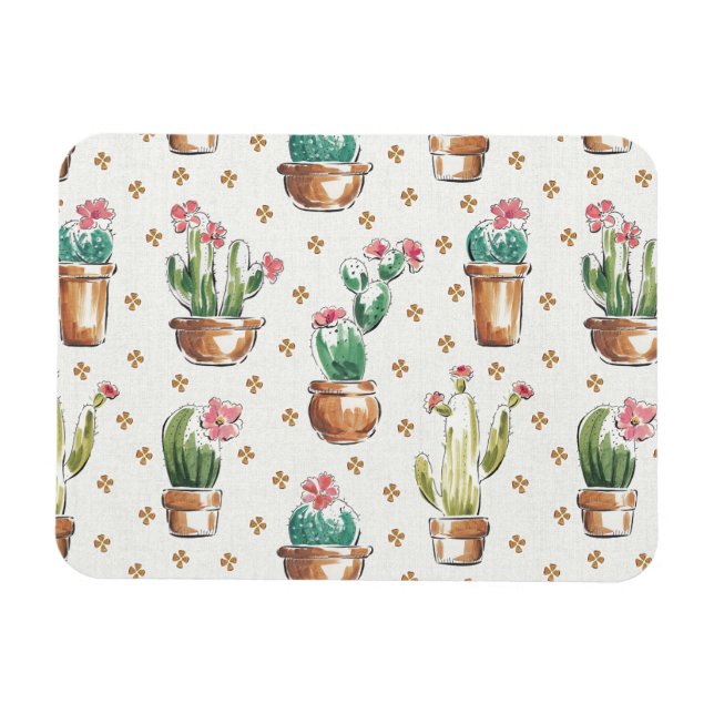 Ímã Desert Bloom Step | Padrão de flores (Horizontal)