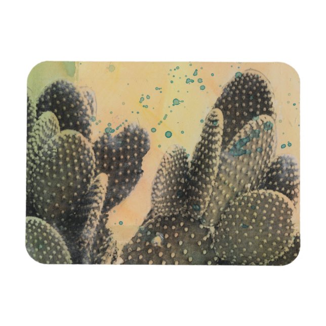 Ímã Desert Cactus | Frente Verde (Horizontal)