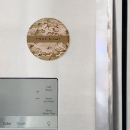 Imã Desert Camouflage Patterno, seu nome, Personalize