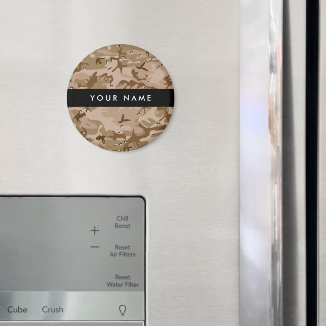 Imã Desert Camouflage Pebbles, o teu nome Personaliza (In Situ (Fridge))