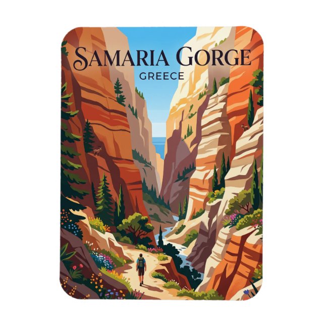 Ímã Desfiladeiro de Samaria Grécia (Vertical)