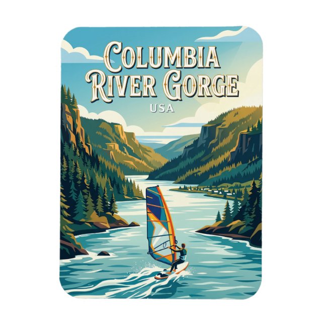 Ímã Desfiladeiro do Rio Columbia EUA (Vertical)