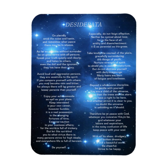 Ímã Desiderata em Pleiades Galaxy (Vertical)