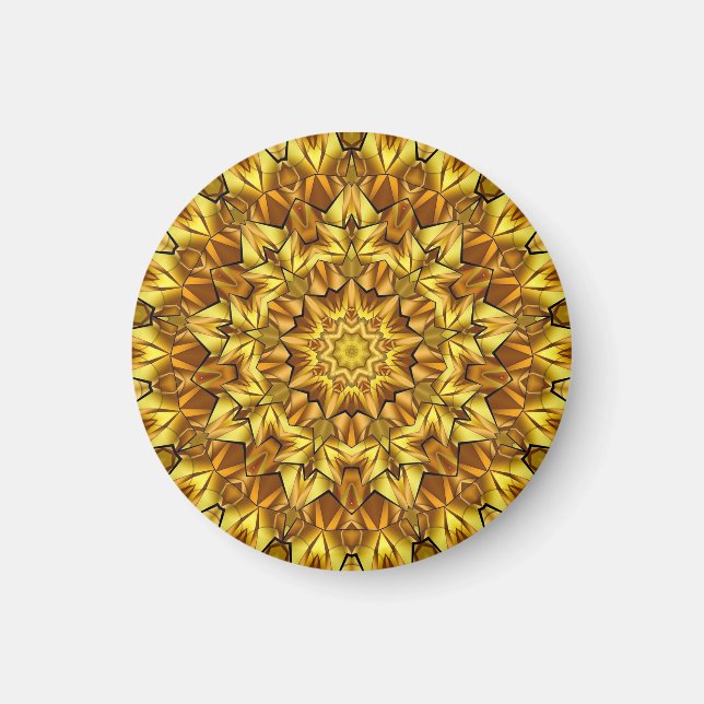 Imã Design abstrato antigo do ouro Mandala - 63495 (Frente)