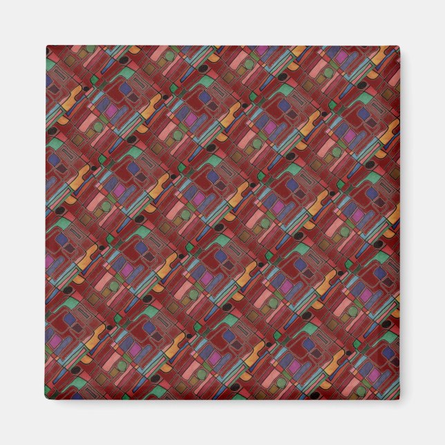 Imã Design abstrato moderno de cor clara  (Frente)