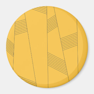 Imã Design abstrato simples, amarelo, moderno