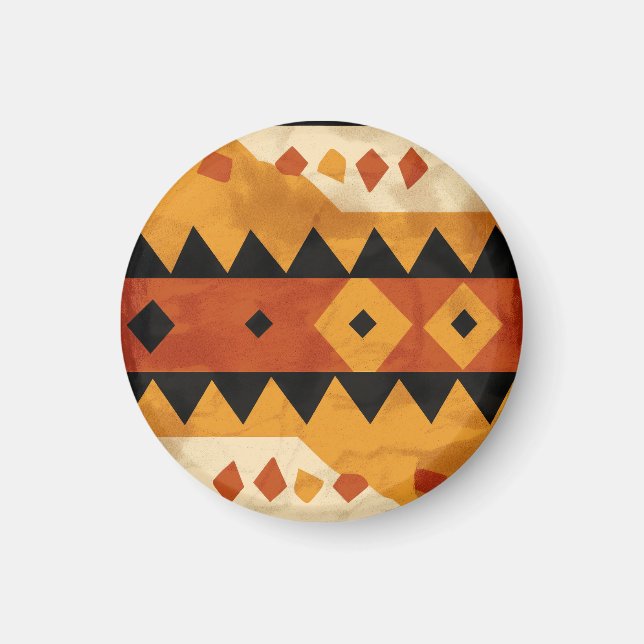 Imã Design africano em castanho e preto (Frente)