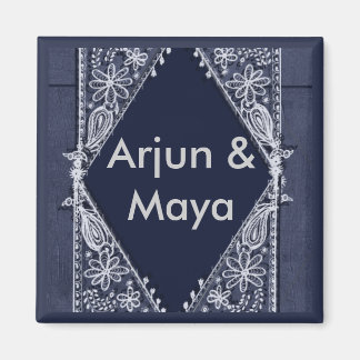 Imã Design Azul Escuro na Índia - Personalizado