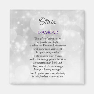 Imã design Birthstone Diamond
