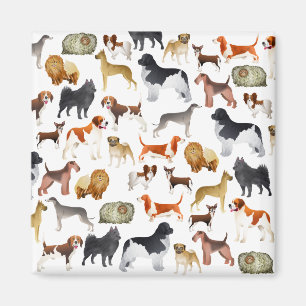 Imã Design bonito do papel de parede do cão de