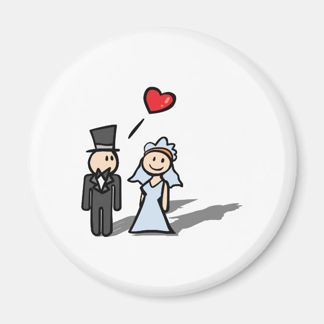 Imã design casal do Dia do Casamento (Frente)