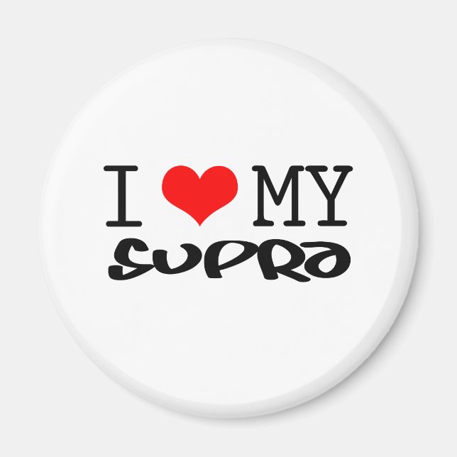 Imã Design Classic "I Love My Supra" (Frente)