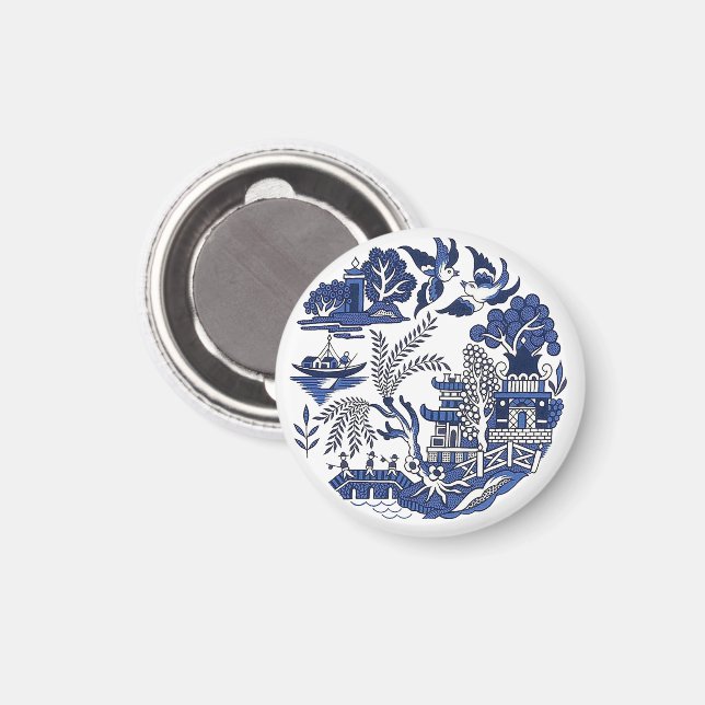 Imã Design Clássico Azul Selvagem (Front/Back)