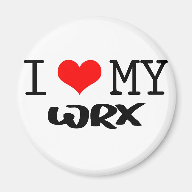 Imã Design Clássico "I Love My WRX" (Frente)