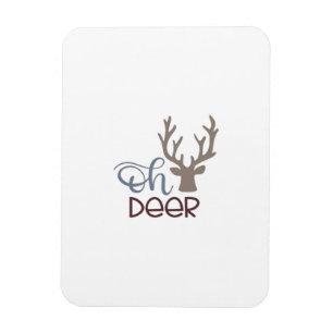 Ímã Design Clássico Retro Oh Deer 