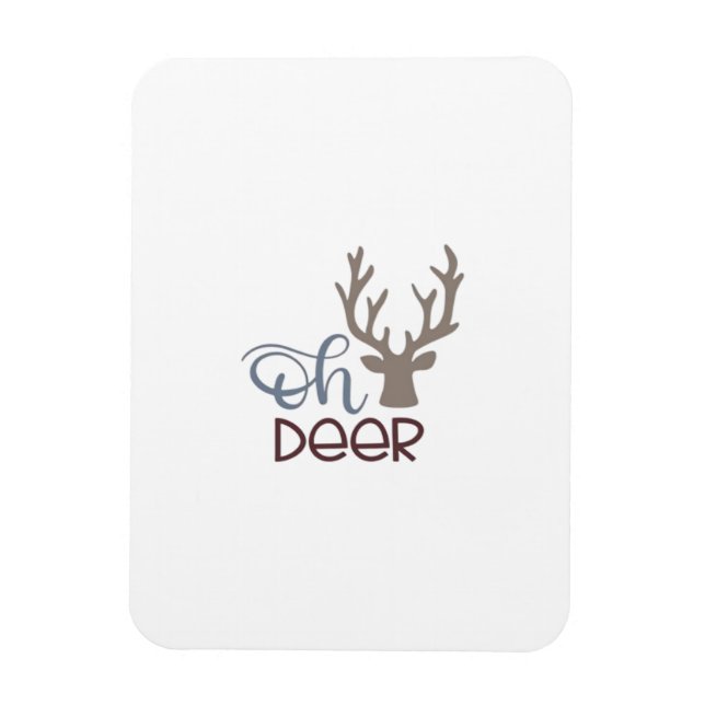 Ímã Design Clássico Retro Oh Deer  (Vertical)