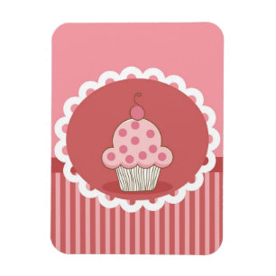 Ímã Design cor-de-rosa do cupcake