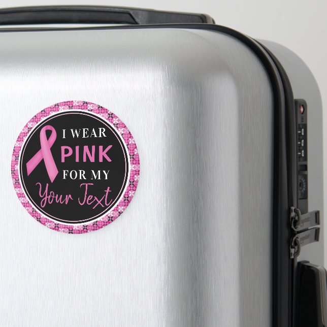 Imã Design da Fita Rosa de Conscientização sobre o Cân (In Situ (Luggage))