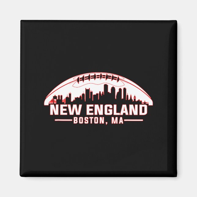 Imã Design da Silhueta da Cidade de Boston na Nova Ing (Frente)